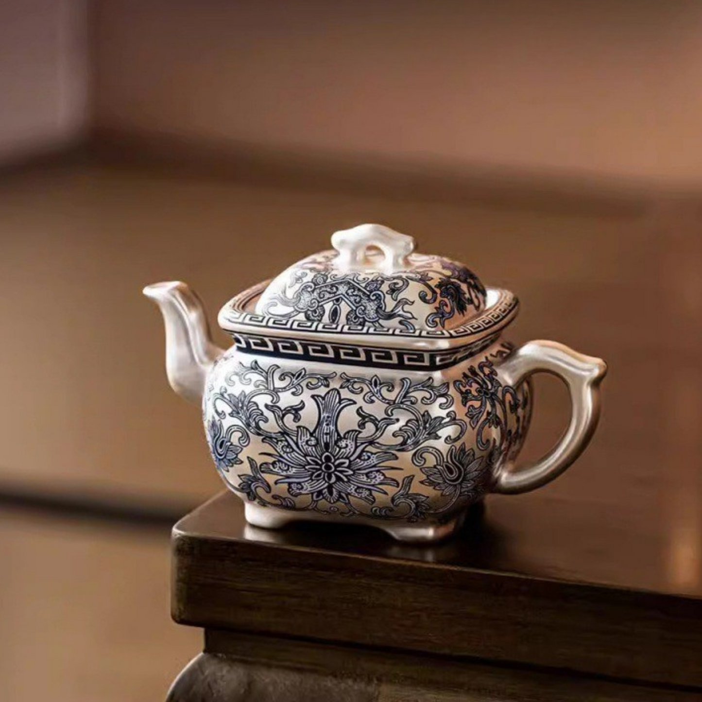 Tranquil Enamel-Gilded Silver Tea Set B-999 Pure Silver