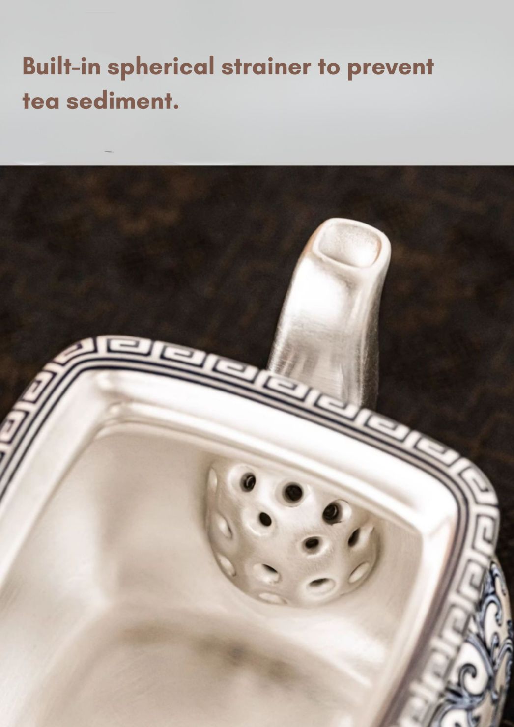 Tranquil Enamel-Gilded Silver Tea Set B-999 Pure Silver