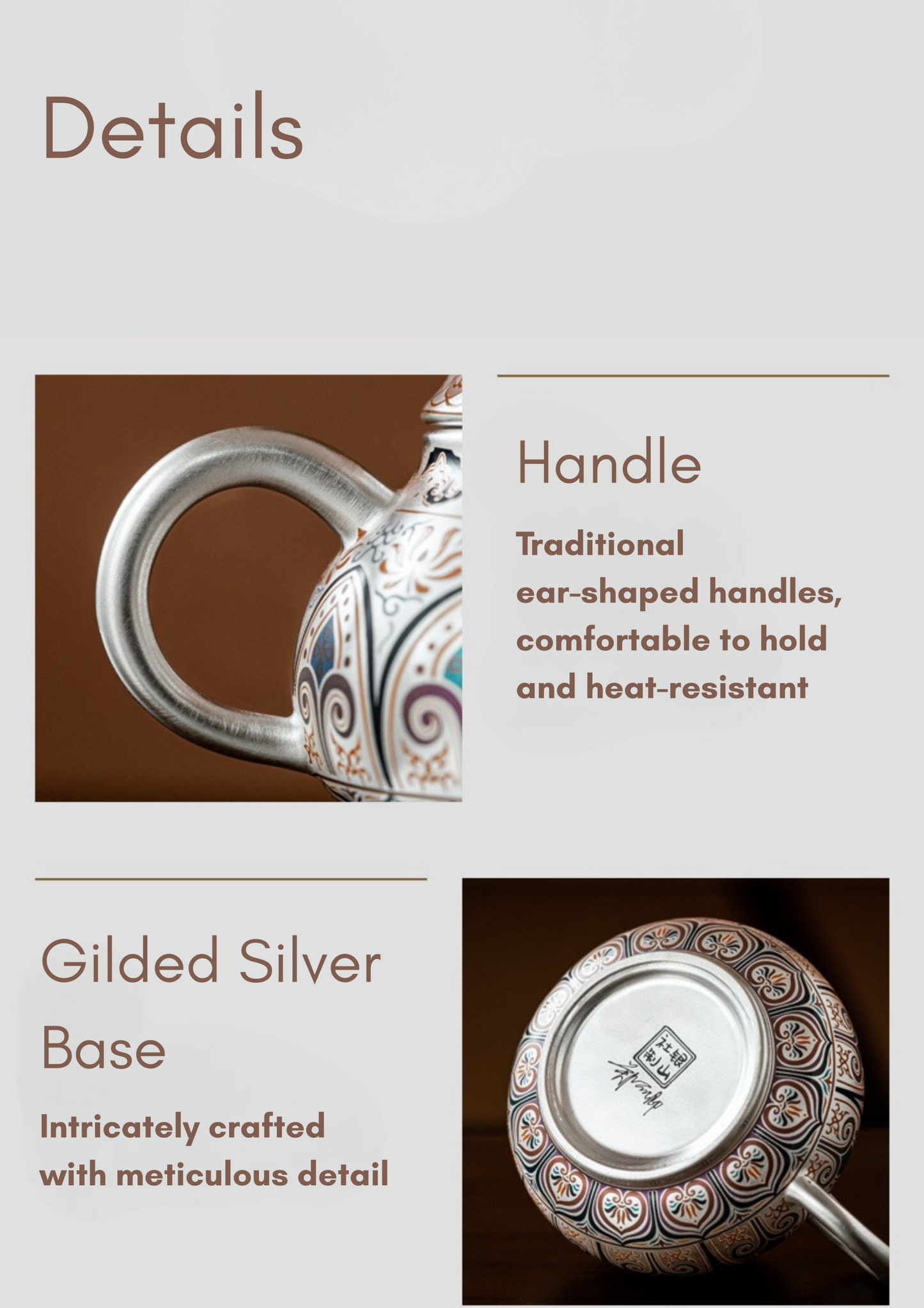Tranquil Enamel-Gilded Silver Tea Set A– 999 Pure Silver