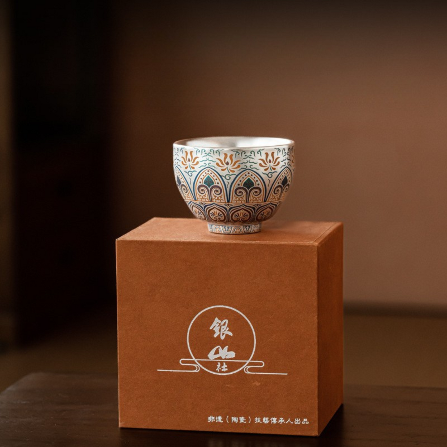 Tranquil Enamel-Gilded Silver Tea Set A– 999 Pure Silver